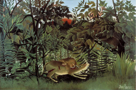 Henri Rousseau. The Hungry Lion Throws Itself on the Antelope. 1905
